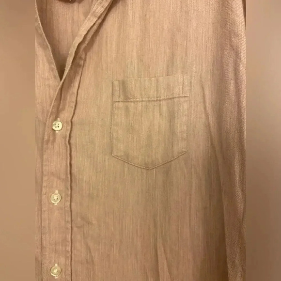 Frank & Eileen Eileen Woven Button Up Melange Pink & Grey Size Large - Picture 7 of 11